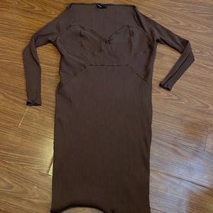 ASOS Curve 22 Ribbed Bodycon Dress